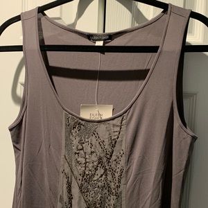 NWT Eileen Fisher gray silk dress - size S